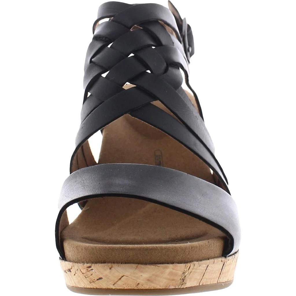 商品Rockport|Rockport Womens Vivianne Woven Leather Strappy Platform Sandals,价格¥391,第3张图片详细描述