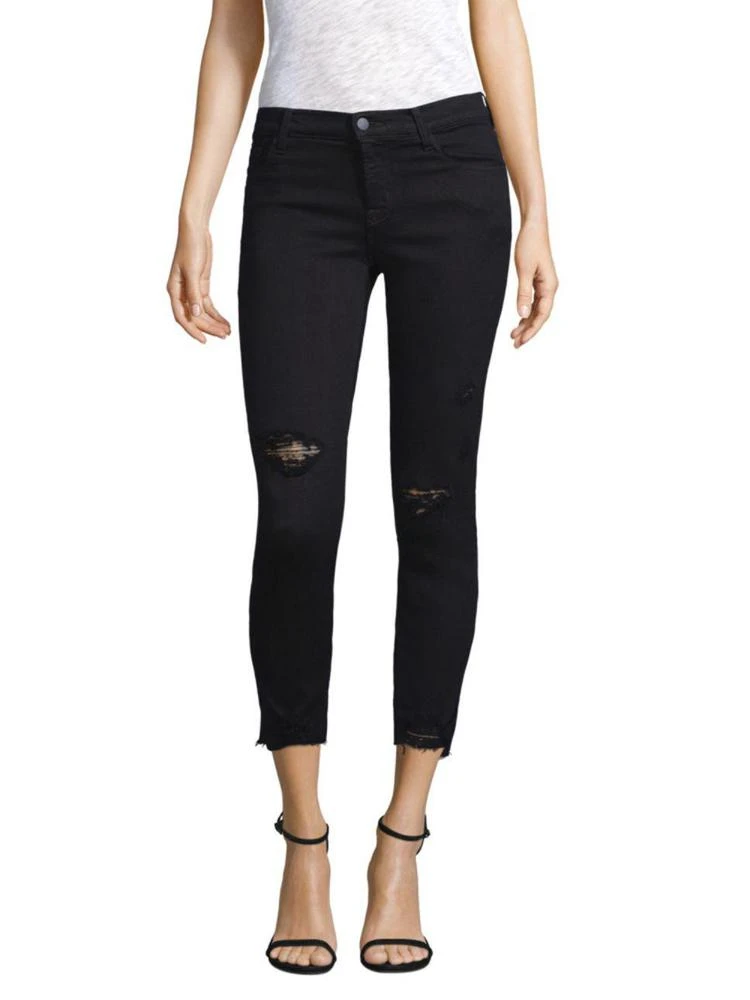 商品J Brand|Cropped Distressed Jeans,价格¥1841,第1张图片