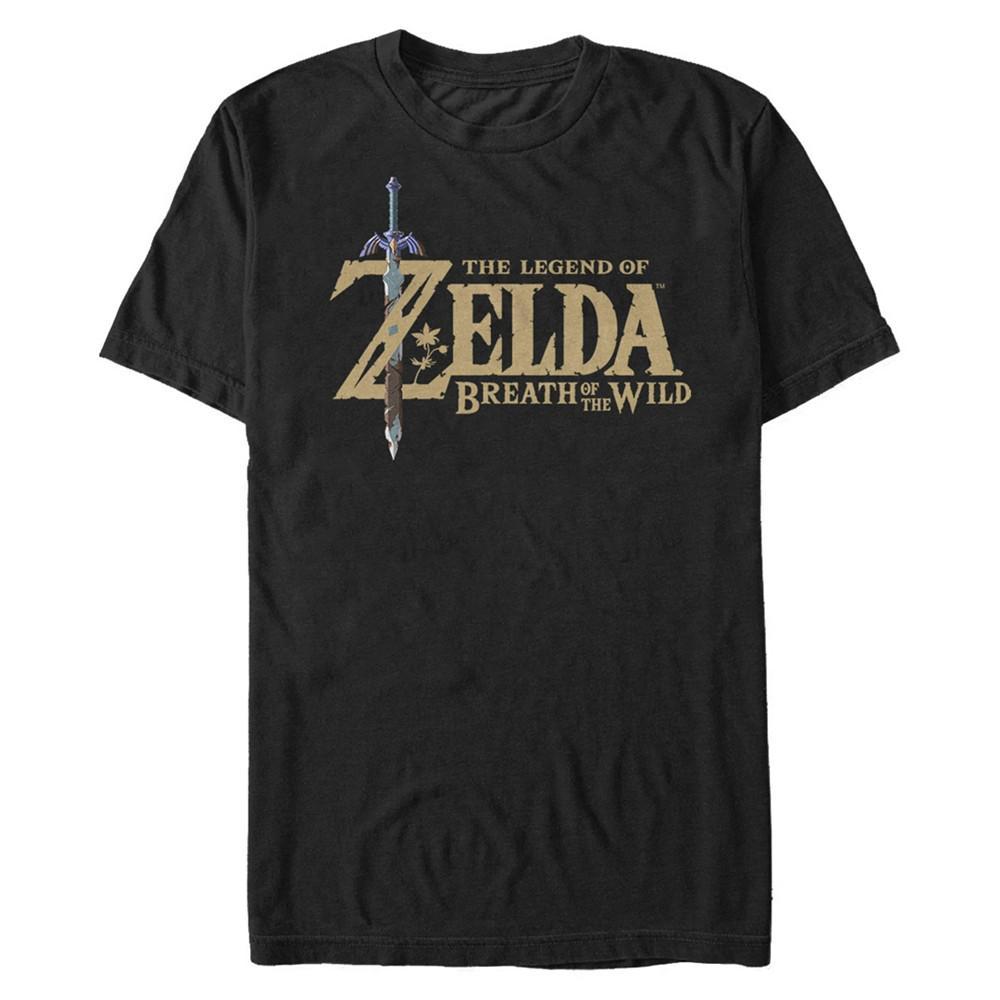 商品Nintendo|Nintendo Men's Legend of Zelda Breath of The Wind Logo Short Sleeve T-Shirt,价格¥176,第1张图片