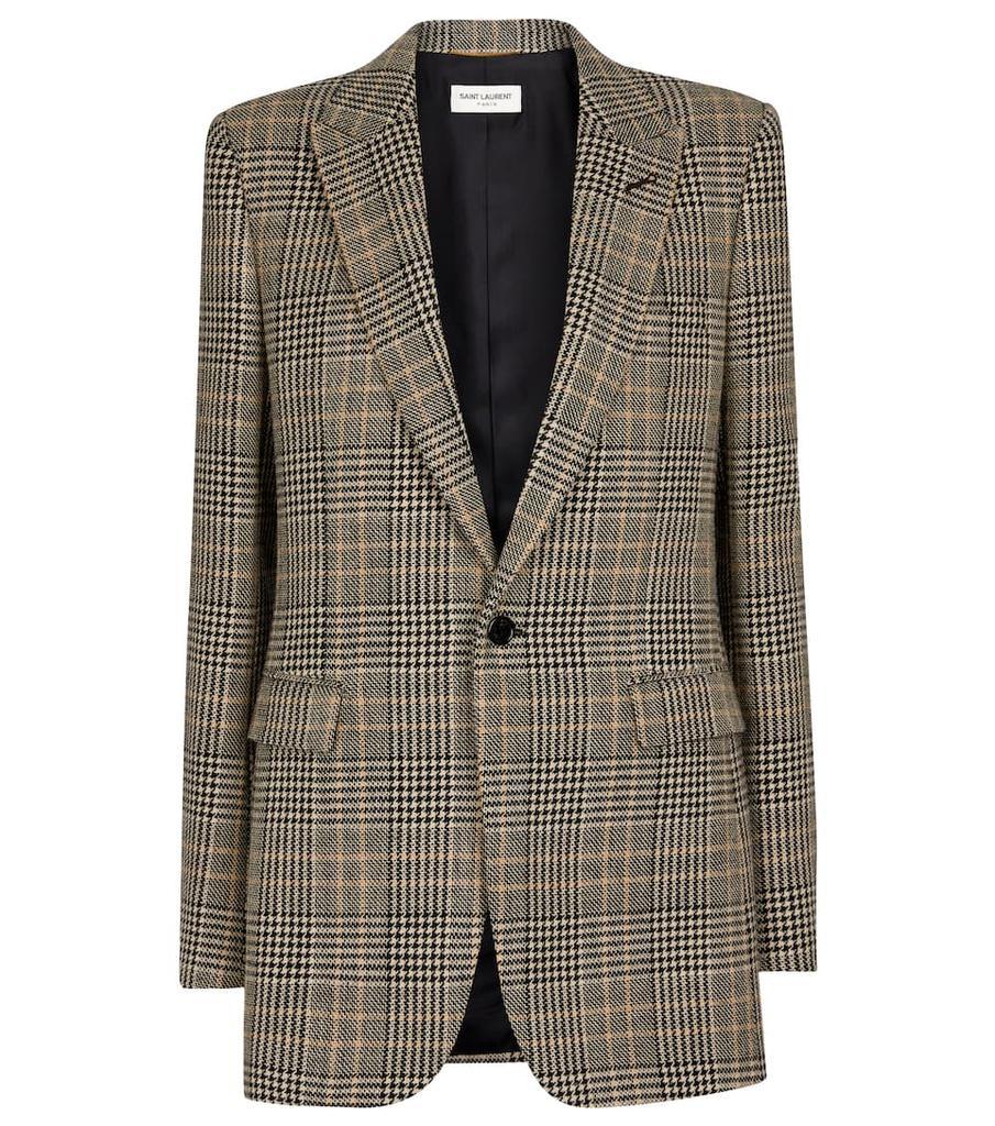 商品Yves Saint Laurent|Checked virgin wool blazer,价格¥17307,第1张图片