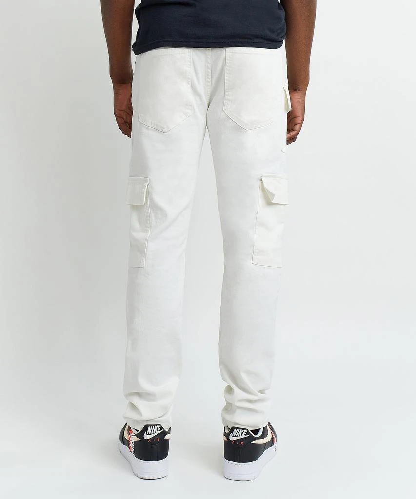 商品Reason Clothing|Money Bear Cargo Denim Jeans - White,价格¥75,第4张图片详细描述