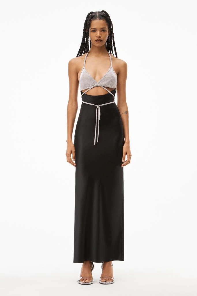 商品Alexander Wang|CRYSTAL BIKINI GOWN IN SILK CHARMEUSE,价格¥5621,第2张图片详细描述