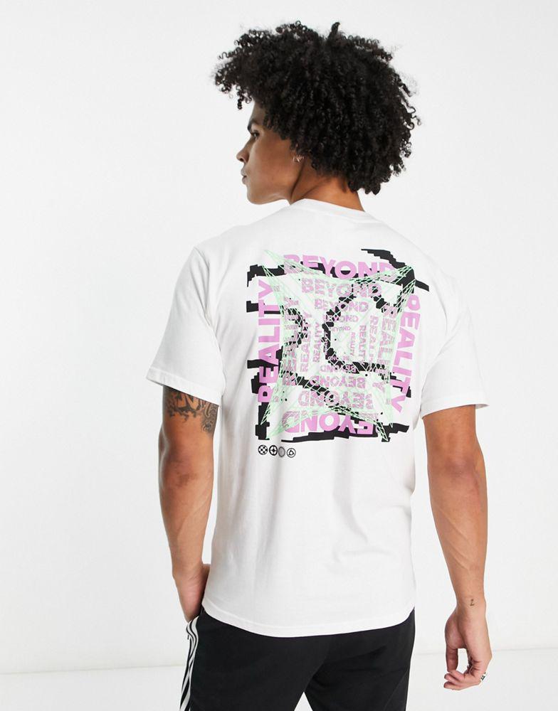 adidas Originals t-shirt in white with graphic back print商品第1张图片规格展示