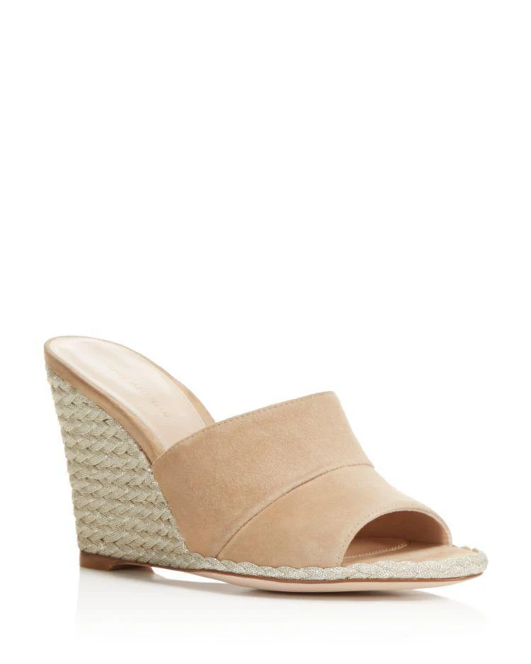 商品Stuart Weitzman|Women's Slidewalk Suede Espadrille Wedge Slide Sandals,价格¥2088,第1张图片