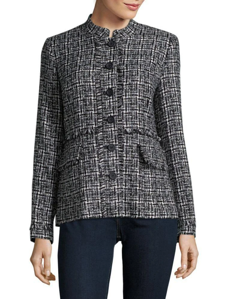 商品Karl Lagerfeld Paris|几何格纹外套夹克,价格¥479,第1张图片