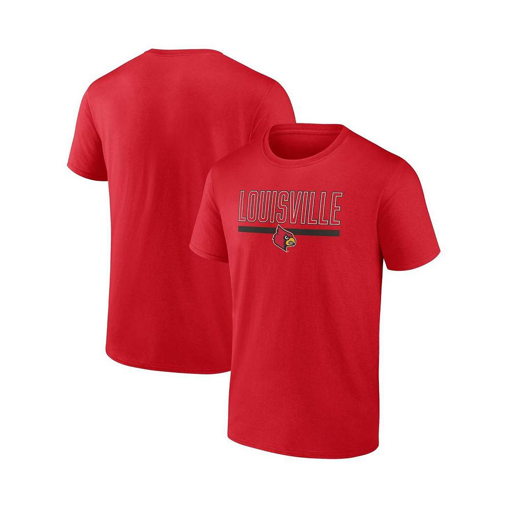 Men's Branded Red Louisville Cardinals Classic Inline Team T-shirt商品第1张图片规格展示
