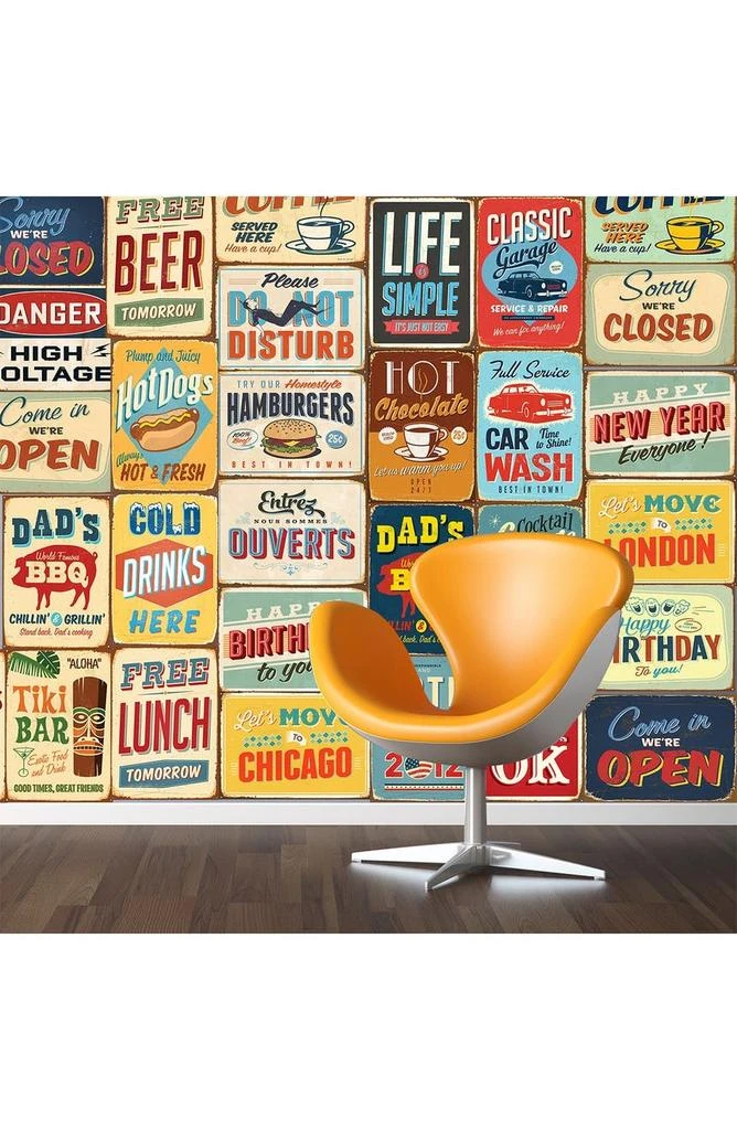 商品WALPLUS|Multi Wall Sticker Decal Vintage Metal Signs,价格¥294,第3张图片详细描述