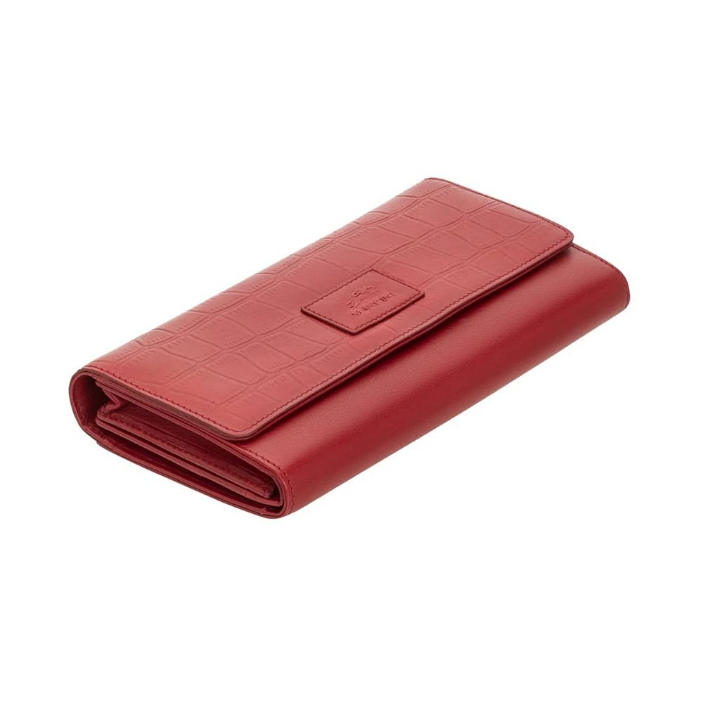 Women's Croco Collection RFID Secure Quadruple Fold Wallet 商品