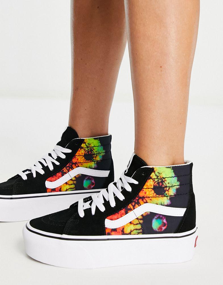 Vans SK8-Hi tapered stackform tie dye trainers in multi商品第1张图片规格展示