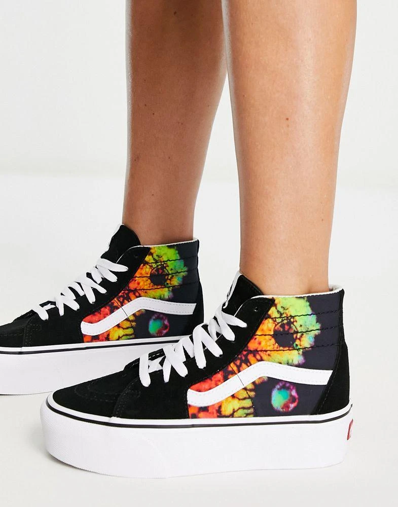 商品Vans|Vans SK8-Hi tapered stackform tie dye trainers in multi,价格¥387,第1张图片