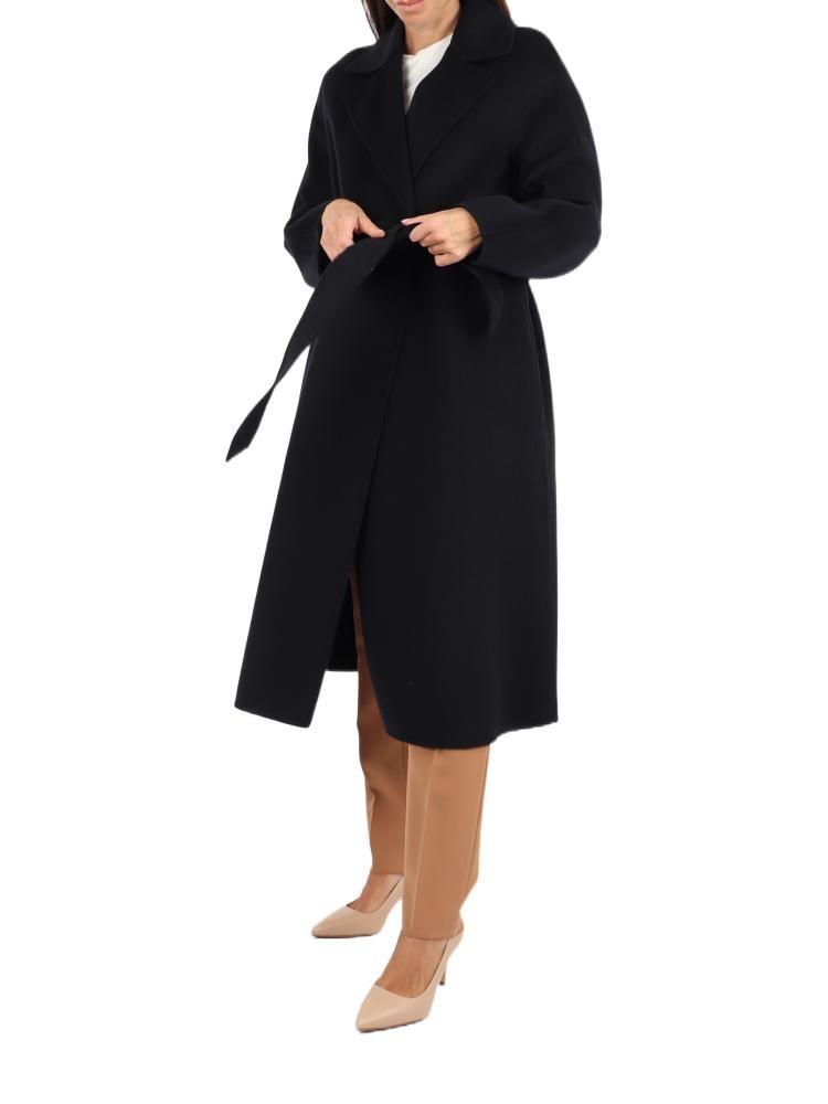 Max Mara Studio Women's  Black Other Materials Coat商品第4张图片规格展示