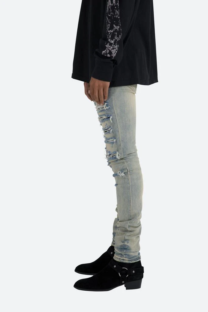 商品MNML|X165 Paisley Skinny Denim - Blue/Black,价格¥516,第3张图片详细描述