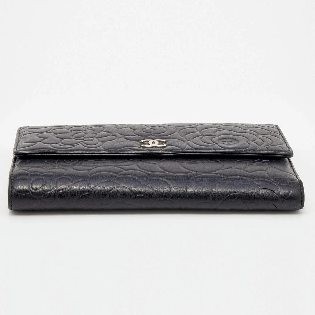 Chanel Black Leather Camellia Flap Wallet 商品