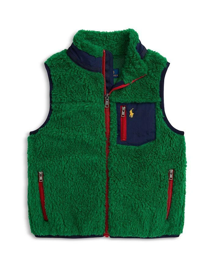 商品Ralph Lauren|Boys' Teddy Fleece Hybrid Vest - Big Kid, Little Kid,价格¥623,第3张图片详细描述