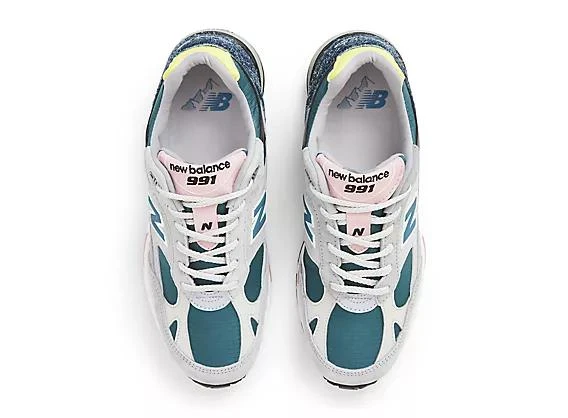 商品New Balance|男款 新百伦 991 休闲鞋 英产 银蓝色,价格¥1947,第4张图片详细描述