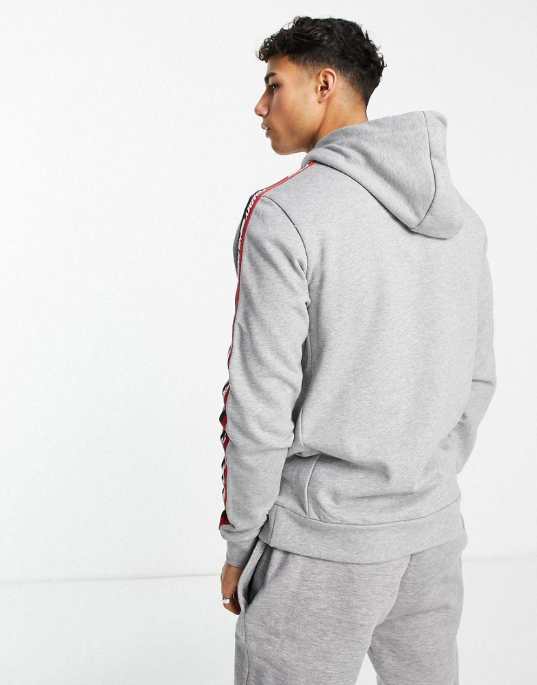商品Tommy Hilfiger|Tommy Hilfiger performance hoodie with taping in grey,价格¥873,第5张图片详细描述