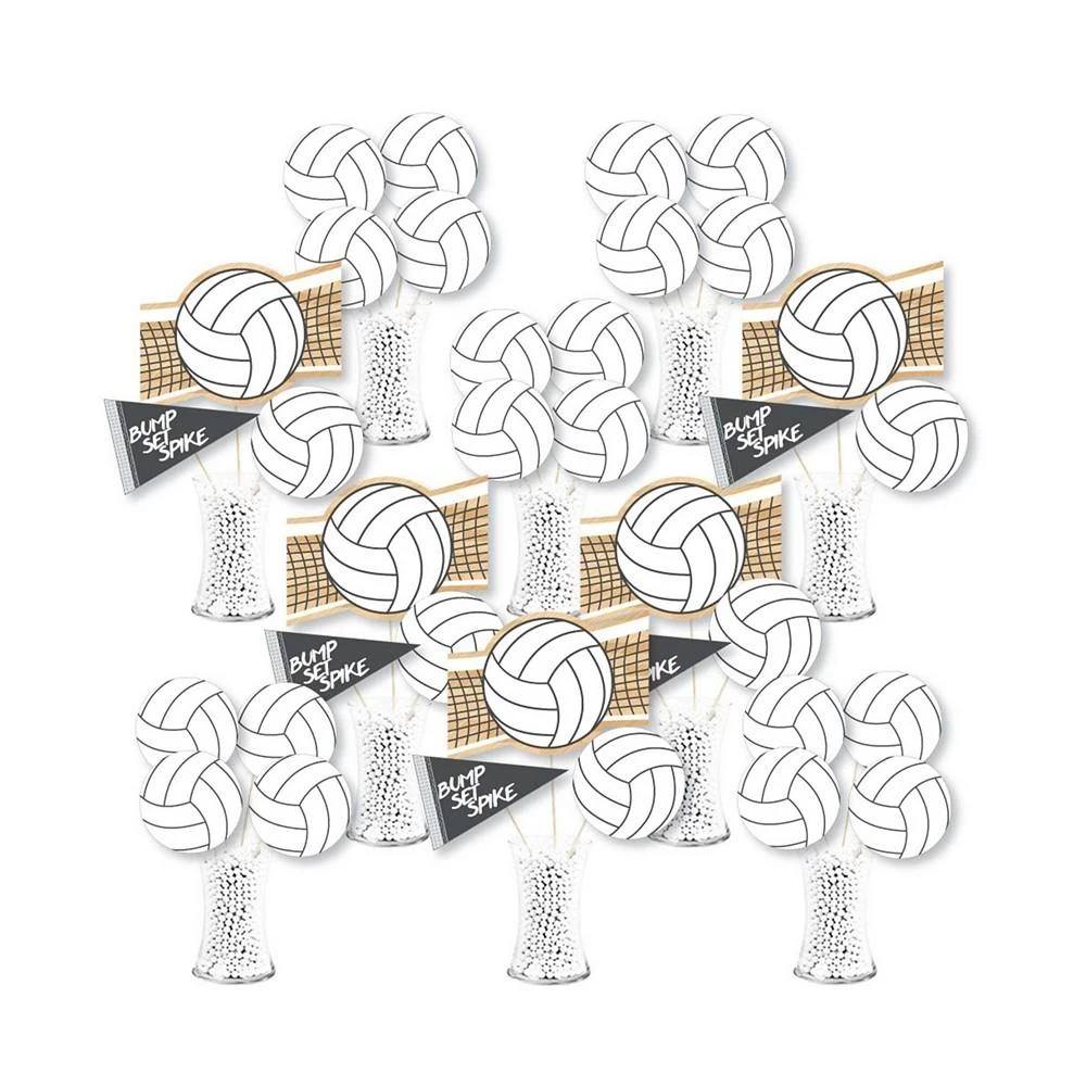 商品Big Dot of Happiness|Bump, Set, Spike - Volleyball Centerpiece Showstopper Table Toppers 35 Pc,价格¥224,第1张图片