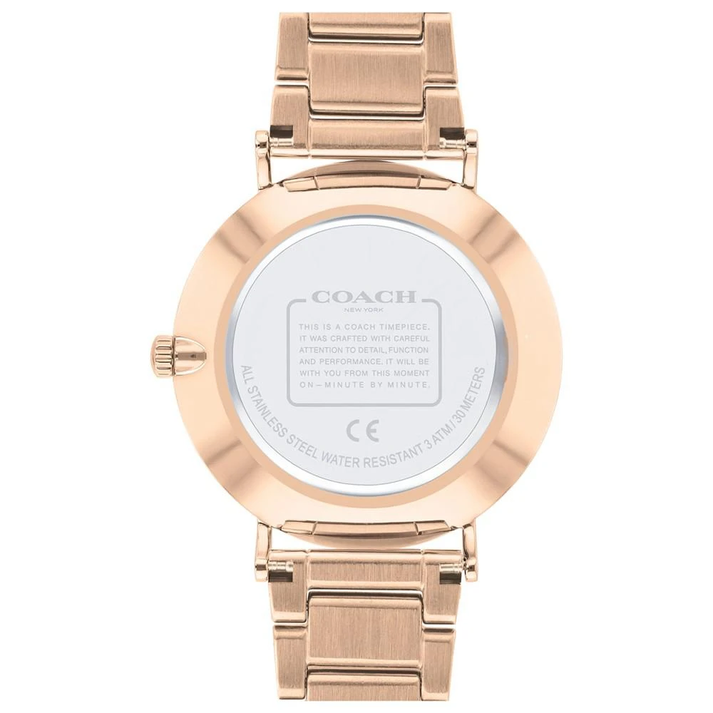 商品Coach|Women's Perry Rose Gold-Tone Stainless Steel Bracelet Watch 36mm,价格¥1460,第3张图片详细描述