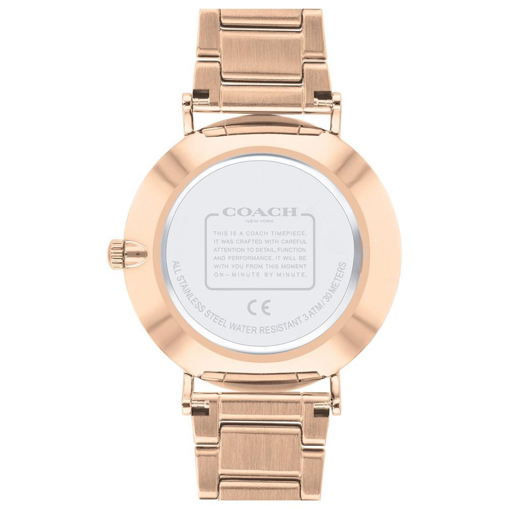 商品Coach|Women's Perry Rose Gold-Tone Stainless Steel Bracelet Watch 36mm,价格¥1002,第5张图片详细描述