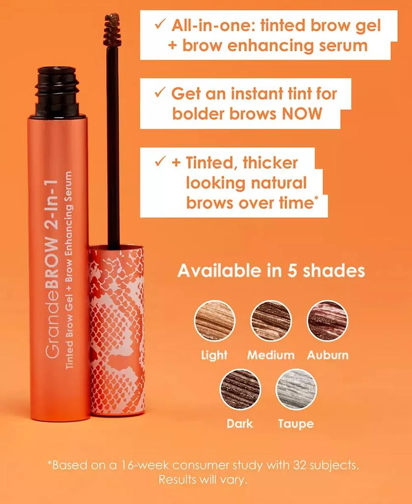 Travel-Size GrandeBROW 2-In-1 Tinted Brow Gel + Brow Enhancing Serum, 0.02 oz. 商品