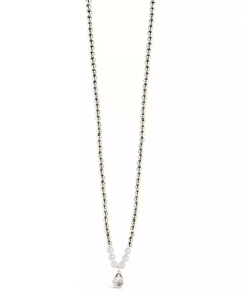 商品Sterling Forever|Silver-Tone or Gold-Tone Cultured Pearl And Shell Pendant Marjorie Necklace,价格¥353,第1张图片