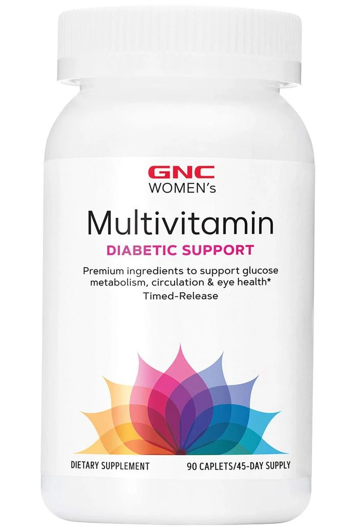 商品GNC|GNC Women's Diabetic Support Multivitamin | Maintain Healthy Blood Sugar Levels Plus Targeted Eye, Nerve and Cardiovascular Function | Daily Vitamin Supplement | 90 Caplets,价格¥212,第2张图片详细描述