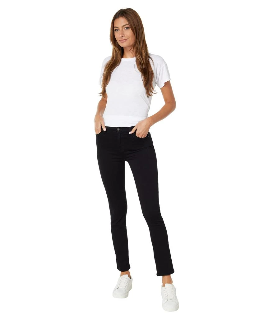 商品AG|Mari High-Rise Slim Straight in Opulent Black,价格¥1580,第4张图片详细描述