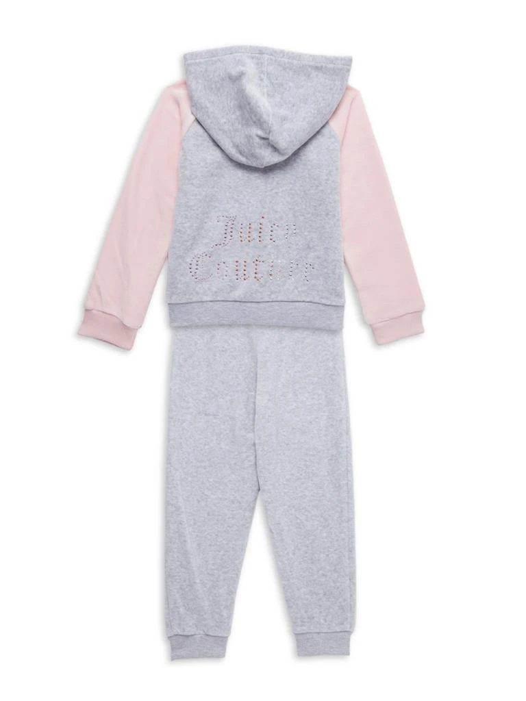 商品Juicy Couture|Little Girl's 2-Piece Colorblock Hoodie & Joggers Set,价格¥159,第2张图片详细描述