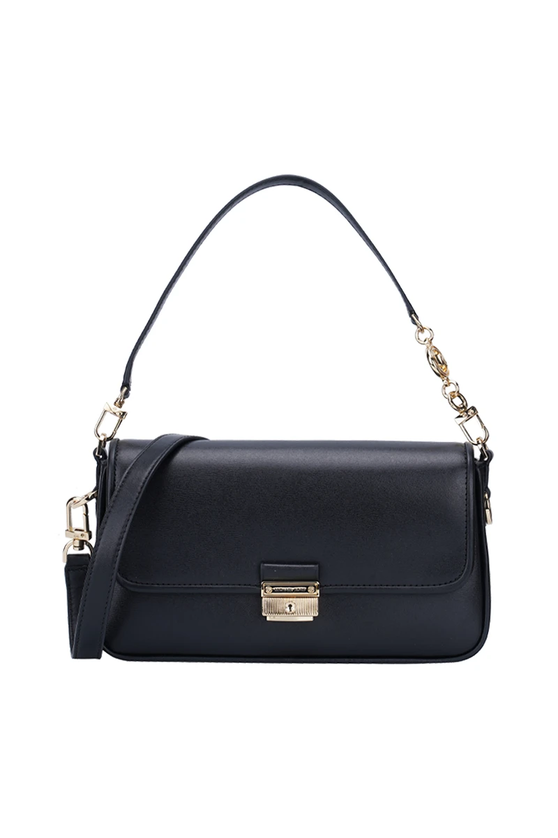 商品Michael Kors|Michael Kors BRADSHAW 小号女士牛皮革女士单肩手提包 30S1G2BL1L-BLACK,价格¥1968,第1张图片