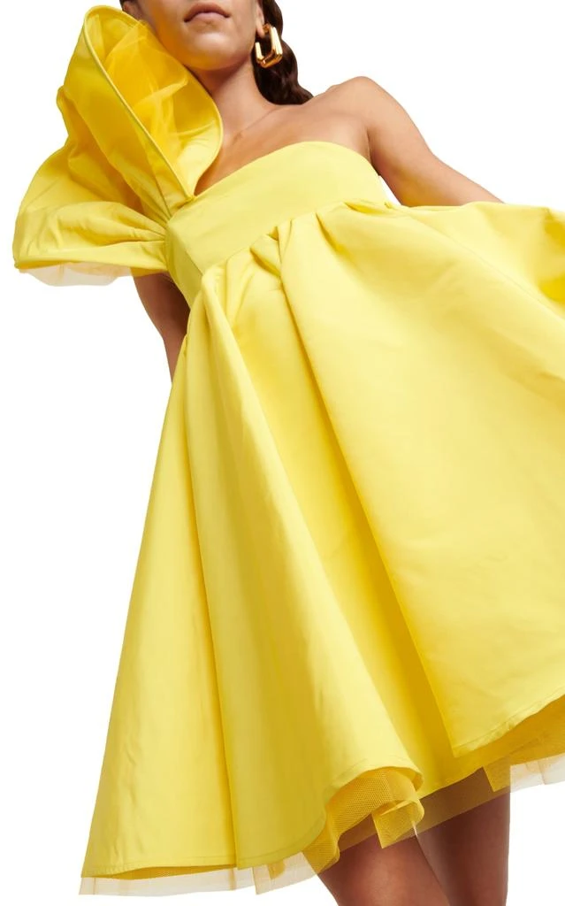 商品Nina Ricci|Asymmetric Flared One-Shoulder Mini Yellow Dress,价格¥15561,第4张图片详细描述
