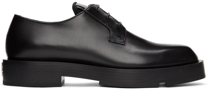 商品Givenchy|Black Squared Lace-Up Derbys,价格¥4413,第1张图片