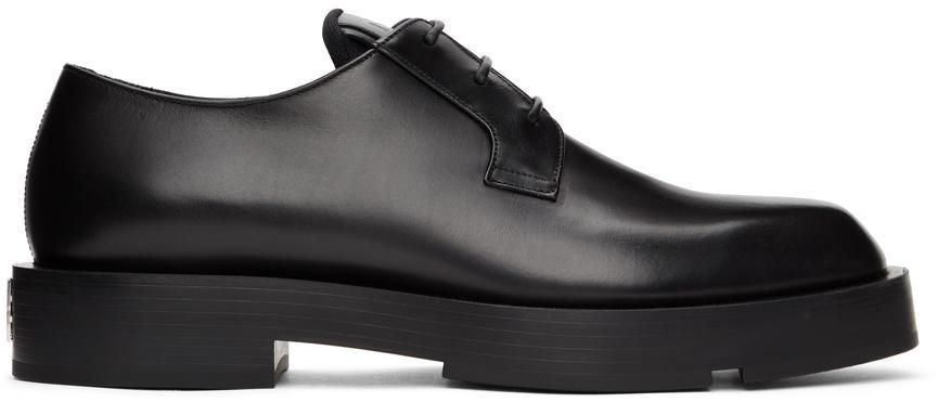 商品Givenchy|Black Squared Lace-Up Derbys,价格¥6861,第1张图片