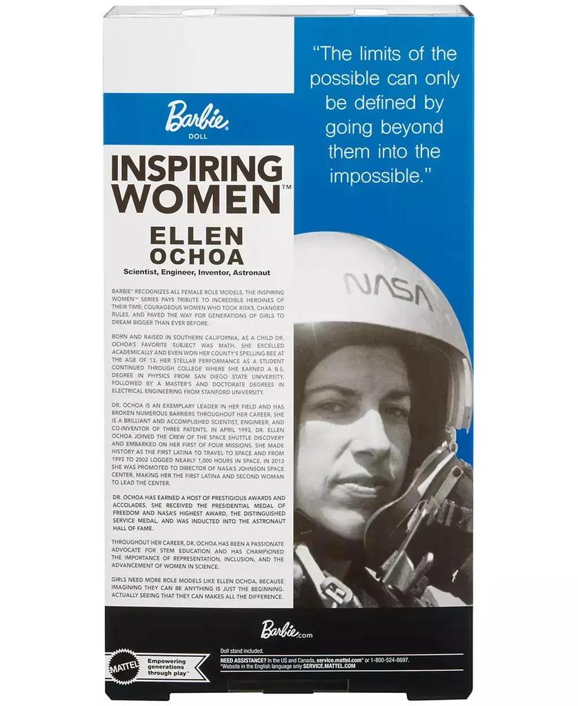 商品Barbie|Ellen Ochoa Barbie Inspiring Women Doll,价格¥252,第5张图片详细描述
