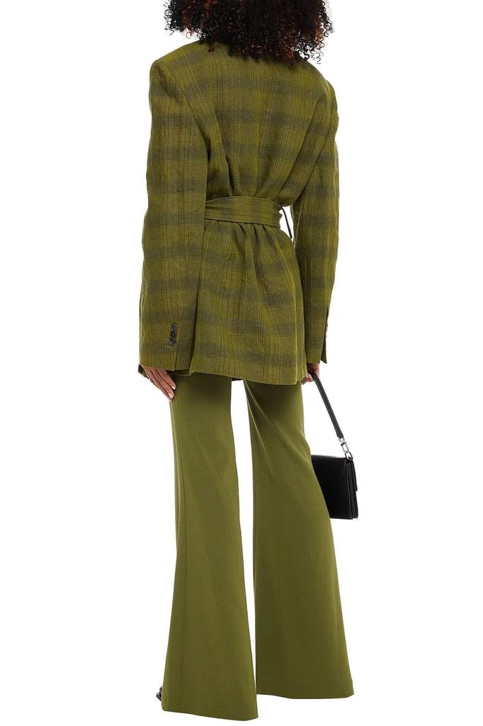 商品Acne Studios|Belted checked linen-blend blazer,价格¥3388,第1张图片