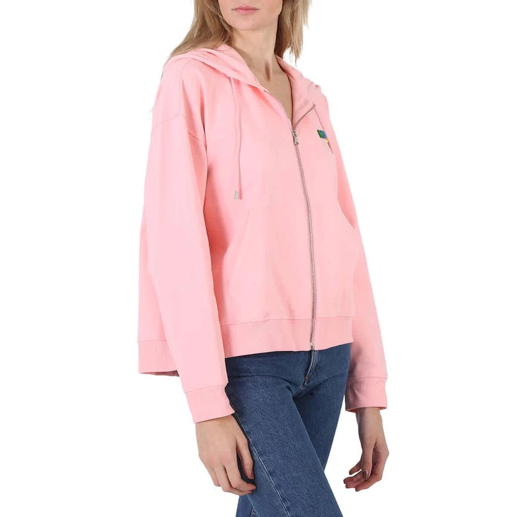 商品Moschino|Pink Cotton Logo Zip Hoodie,价格¥938,第2张图片详细描述