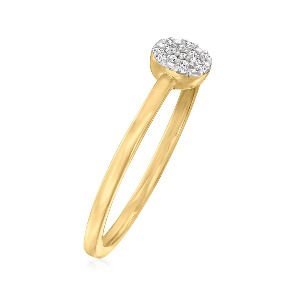 商品Ross-Simons|Ross-Simons Diamond-Accented Cluster Ring in 14kt Yellow Gold,价格¥1415,第3张图片详细描述