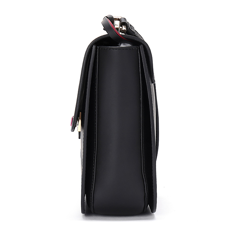 Furla 芙拉 女士黑色皮革翻盖单肩斜挎包 929537商品第2张图片规格展示