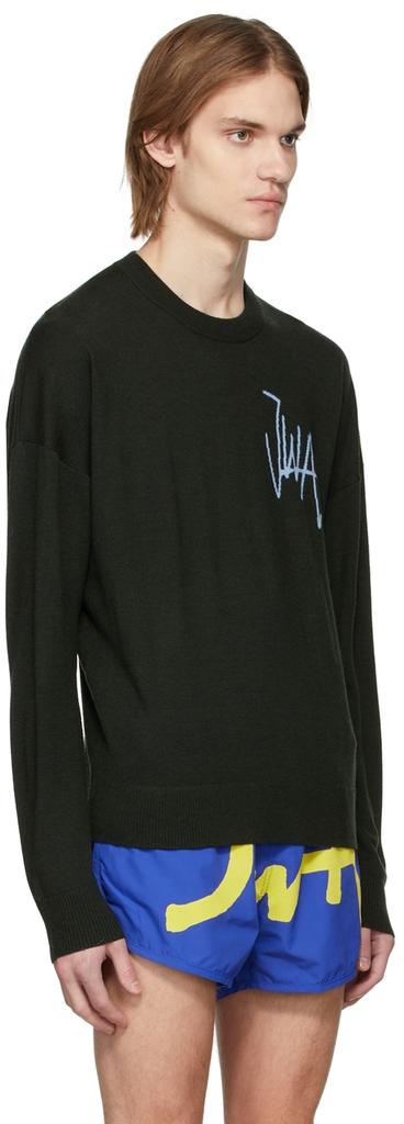 Khaki 'JWA' Crewneck Sweater商品第2张图片规格展示