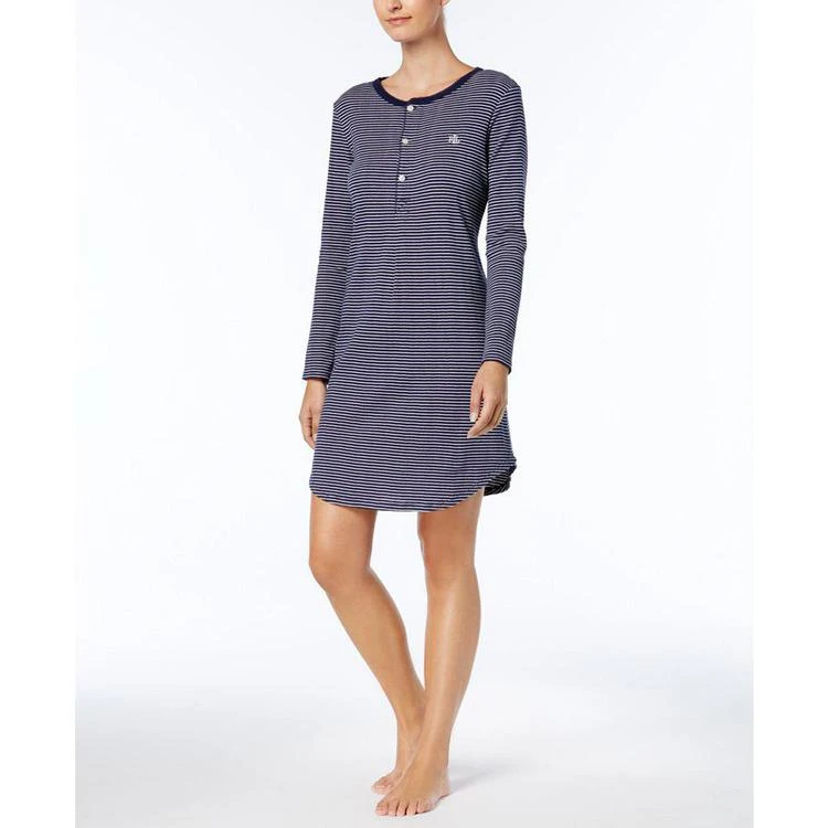 商品Ralph Lauren|Fashion Knits Striped Sleepshirt,价格¥254,第1张图片