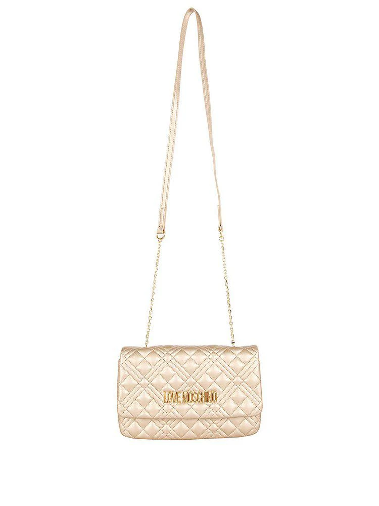 商品Moschino|Love Moschino Logo Plaque Quilted Crossbody Bag,价格¥928,第1张图片