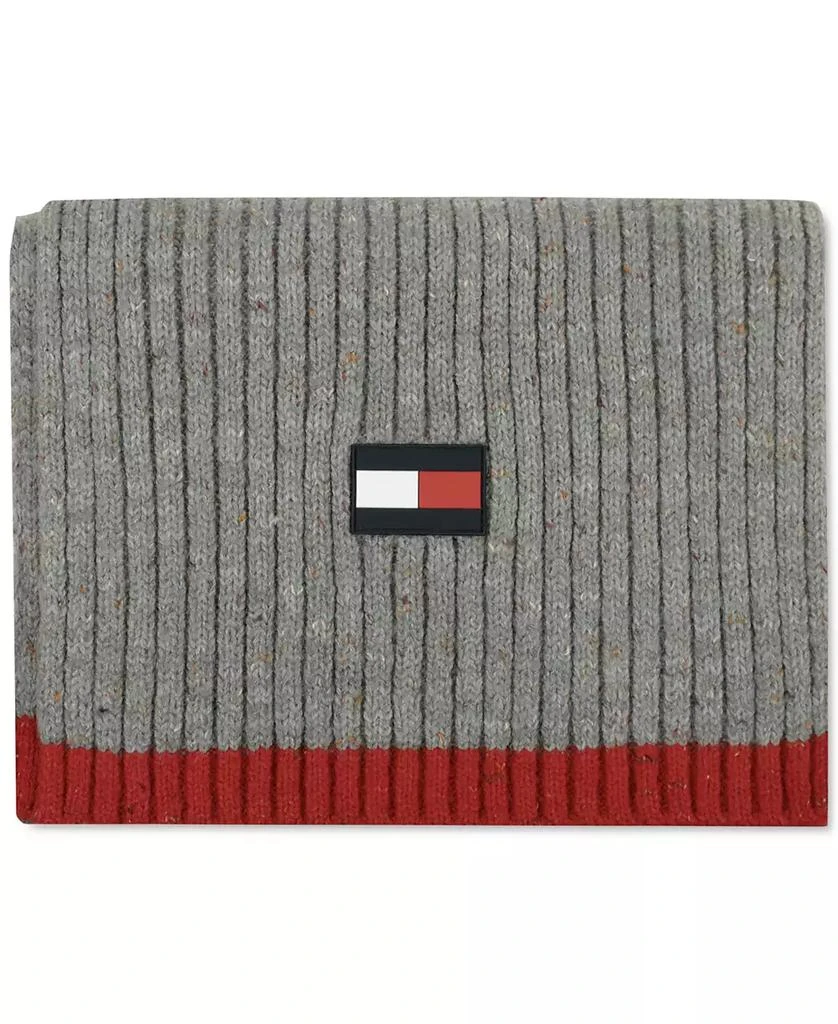 商品Tommy Hilfiger|Men's Rubber Flag Patch Tipped Rib Scarf,价格¥202,第2张图片详细描述