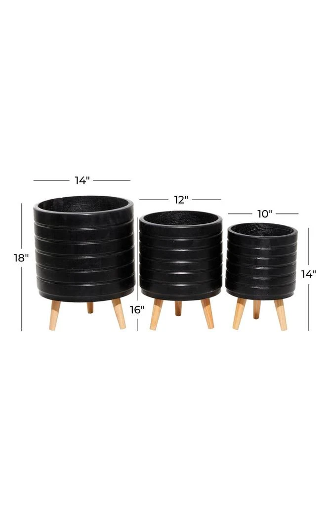 Black MgO Contemporary Planter - Set of 3 商品