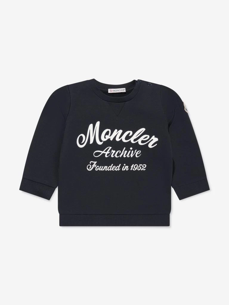 商品Moncler|Moncler Enfant Baby Boys Logo Sweatshirt in Navy,价格¥1817,第1张图片