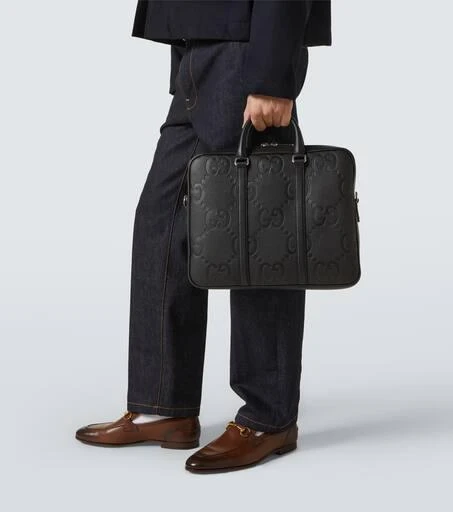 商品Gucci|Jumbo GG皮革公文包,价格¥25355,第2张图片详细描述