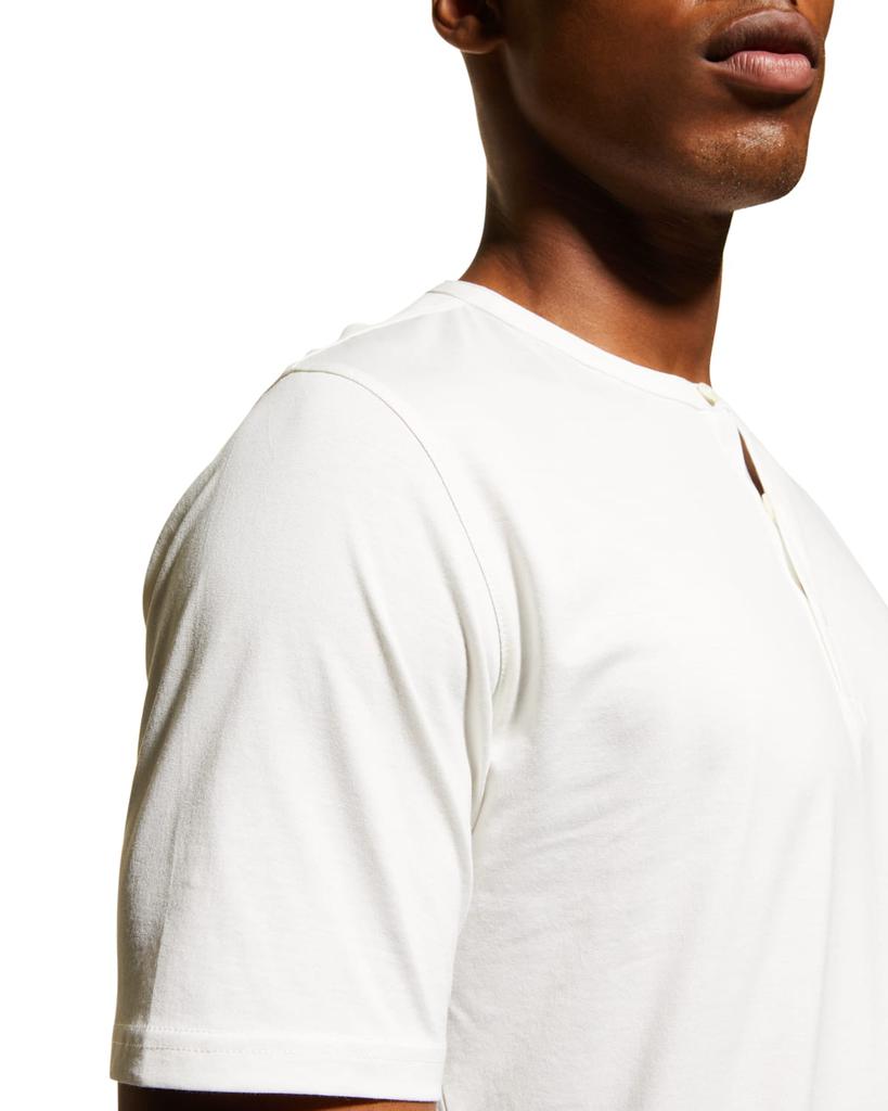Men's Luxe Cotton Henley Shirt商品第7张图片规格展示