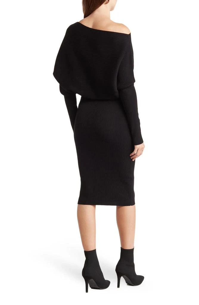商品Love by Design|Blair Ottoman Off the Shoulder Long Sleeve Sweater Dress,价格¥242,第2张图片详细描述