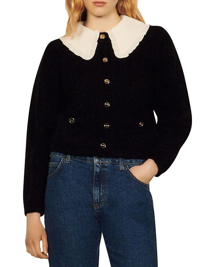 商品Sandro|Royaume Collared Cardigan,价格¥1596,第3张图片详细描述