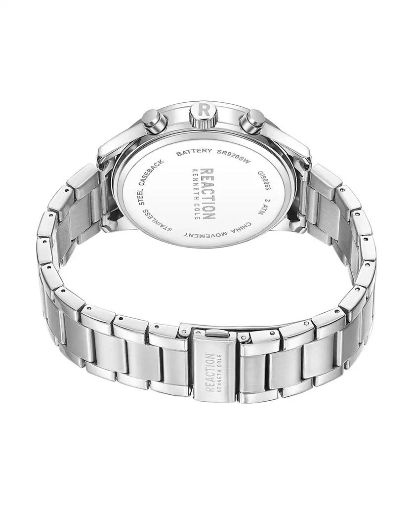 商品Kenneth Cole|Men's Dress Sport Silver-tone Stainless Steel Bracelet Watch, 47mm,价格¥710,第2张图片详细描述