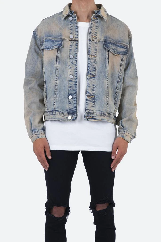 商品MNML|Detachable Hood Trucker Jacket - Blue,价格¥362,第2张图片详细描述