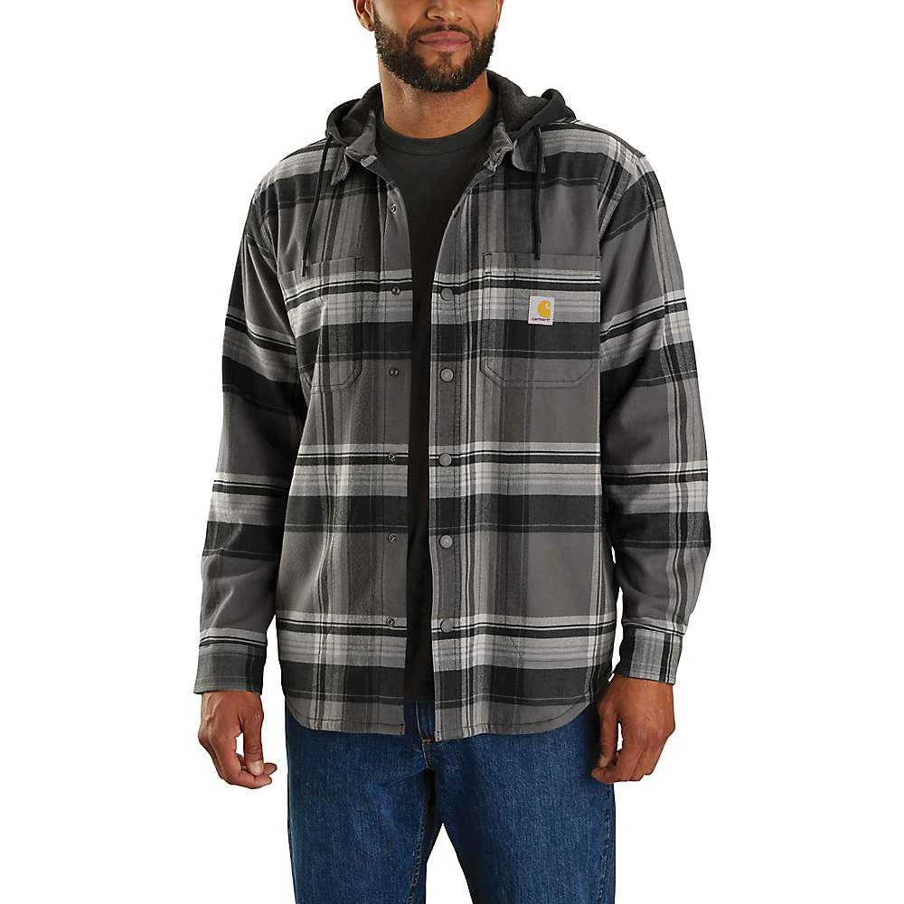 商品Carhartt|Carhartt Men's Rugged Flex Relaxed Fit Flannel Fleece Lined Hooded Shirt Jac,价格¥612,第4张图片详细描述